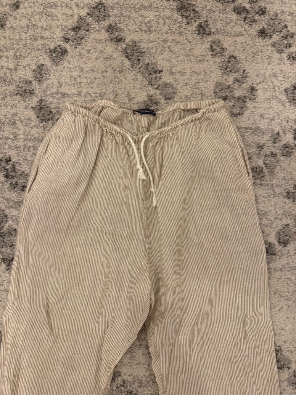 Brandy Melville Casual Drawstring Corduroy Pants - Beige